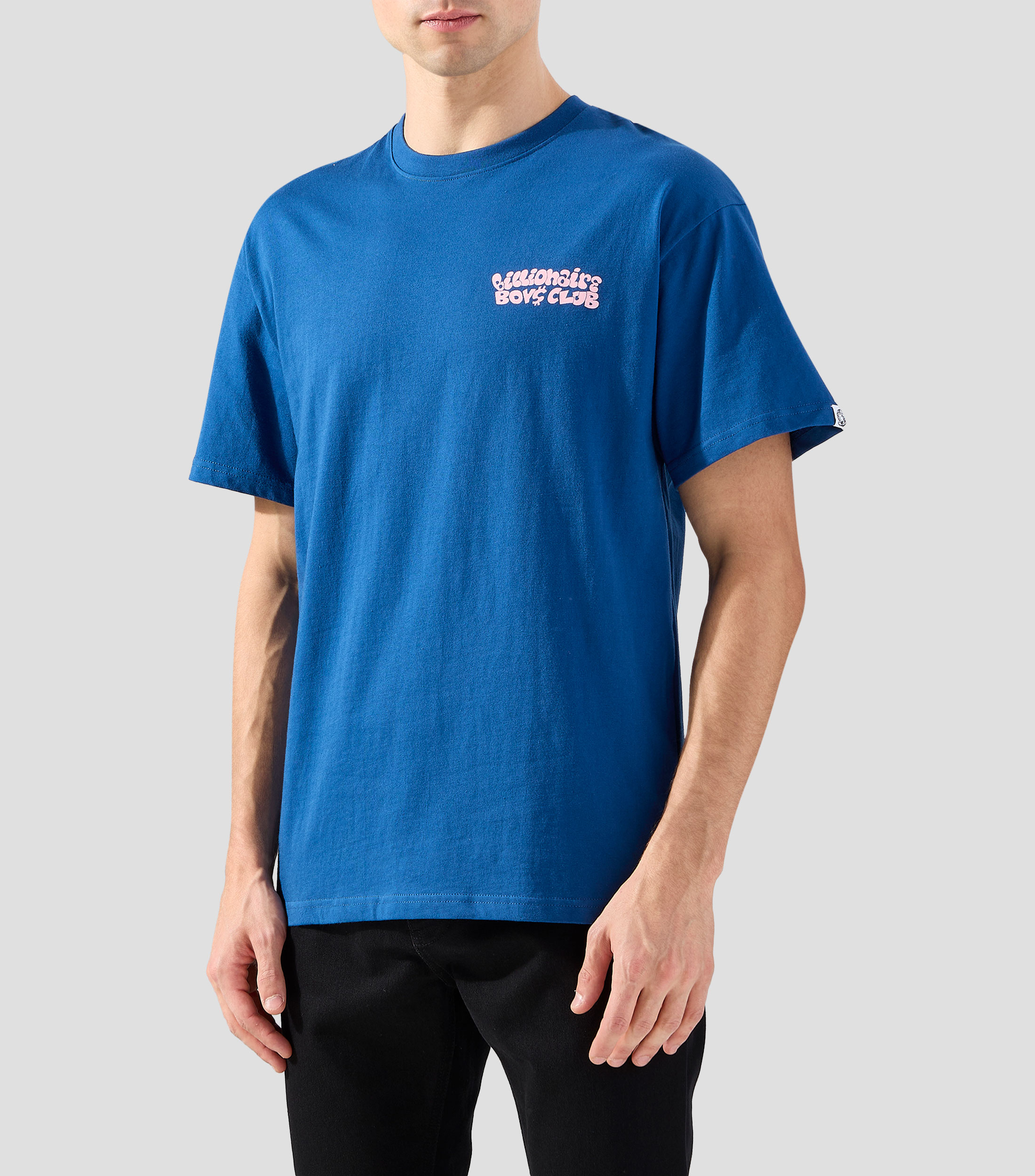Playera de cuello redondo con manga corta estampada Hombre
